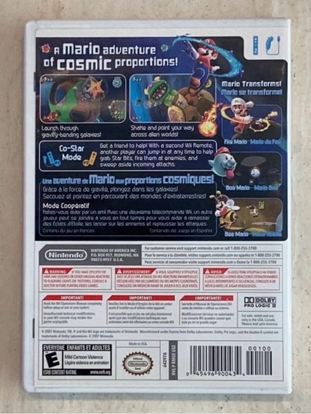 Super Mario Galaxy Nintendo Wii Game & Official Strategy Guide CIB Lot Of 2